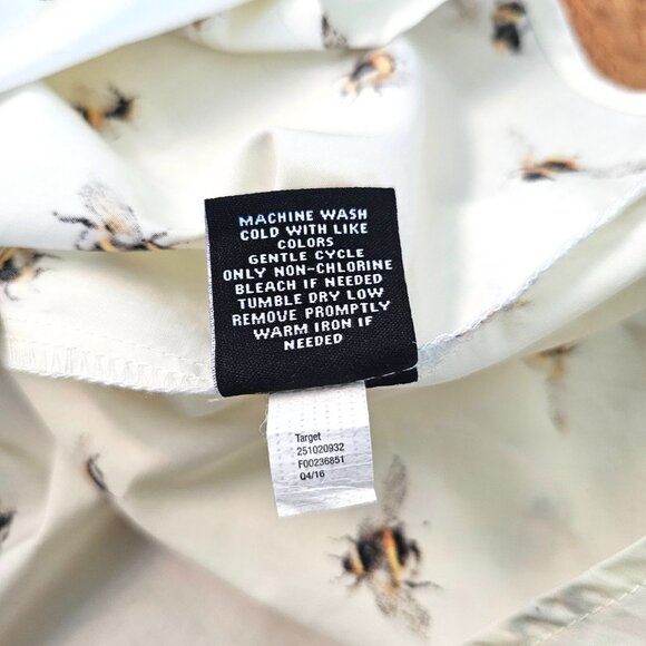 NWT!! Victoria Beckham Bee Print Long Sleeve Button Up Shirt, 100% Cotton, S - Picture 10 of 10